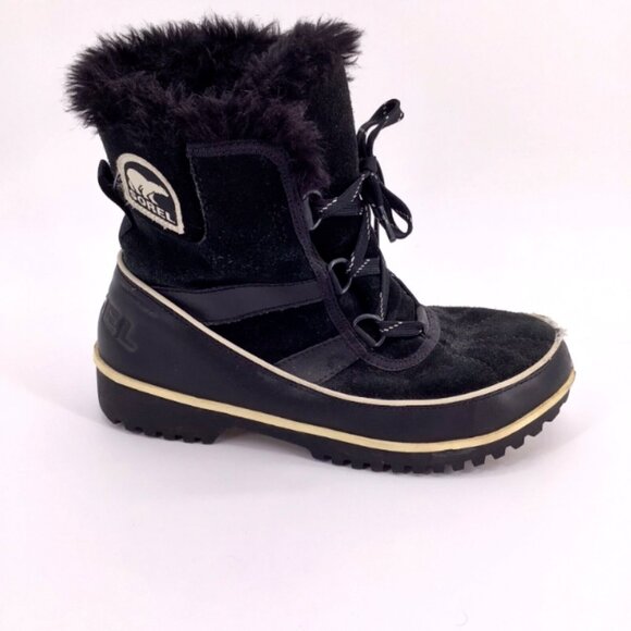 Sorel Women Boots Tivoli II Waterproof Suede Leather NL 2089 010 Black Size 7.5 - Picture 5 of 10